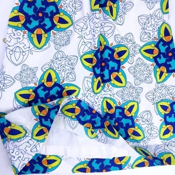 Tracy Negoshian White Blue Tunic Dress Sz Xs - Picture 3 of 9